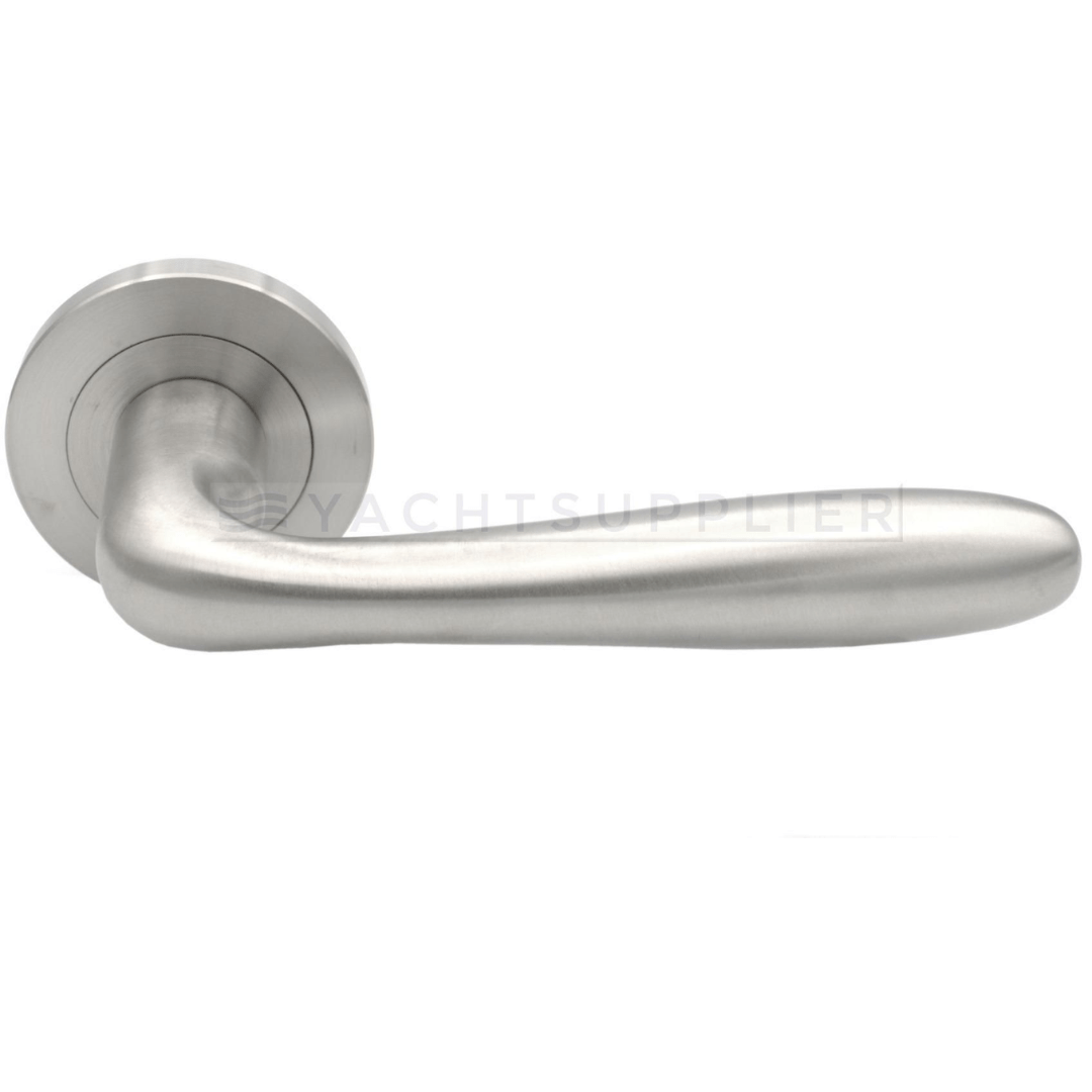 Deurklinken RVS geborsteld op rozet