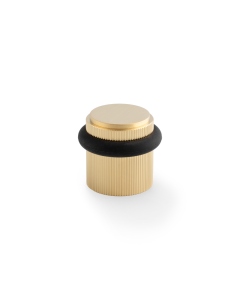Deurstopper Reeded 'Brunel' - PVD Mat messing - Vloermontage - AW639RSBPVD