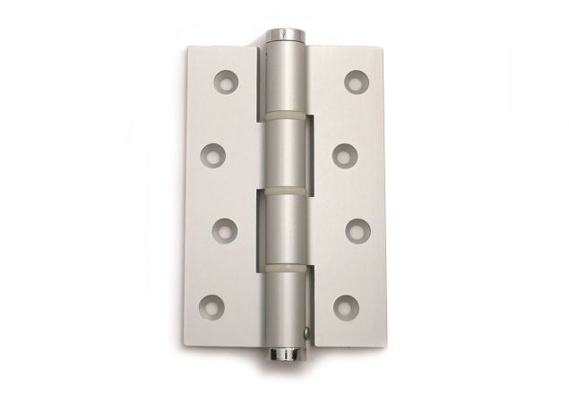 Deurveerscharnier enkelwerkend - 120x80mm - Deurdikte 30mm - Aluminium zilvergrijs