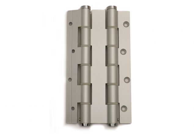 Deurveerscharnier dubbelwerkend - Lengte 180mm - Deurdikte 30mm - Aluminium zilvergrijs 
