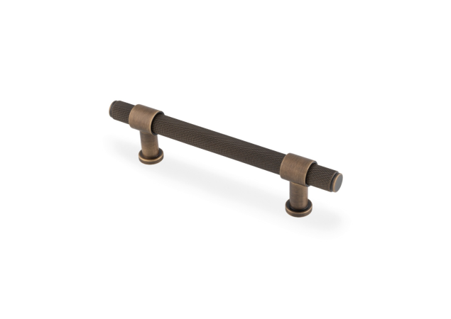 Meubelgreep Knurled 'Kingston' - Antiek messing - 188x44x128mm - AW839-128-AB