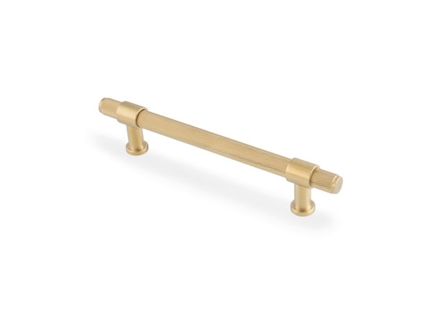 Meubelgreep Knurled 'Kingston' - PVD Mat messing - 220x44x160mm - AW839-160-SBPVD