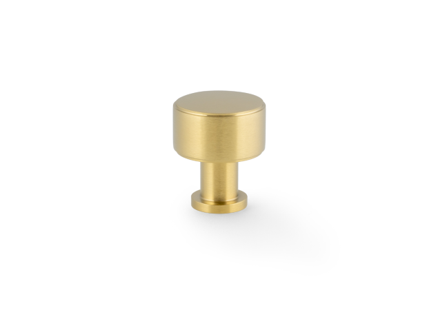 Meubelknop Plain 'Lucia'  - PVD Mat messing - Ø29mm - Hoogte 35mm