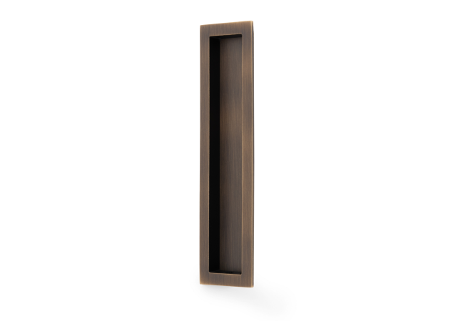 Infreeskomgreep rechthoekig 'Flush' - Antiek messing - 200x45mm - AW911-200-AB