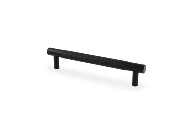 Meubelgreep Knurled 'Brunel' - Zwart - 153x33x128mm - AW810-128-BL
