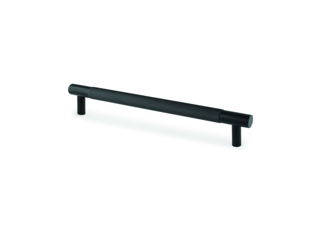 Meubelgreep Knurled 'Brunel' - Zwart - 185x33x160mm - AW810-160-BL