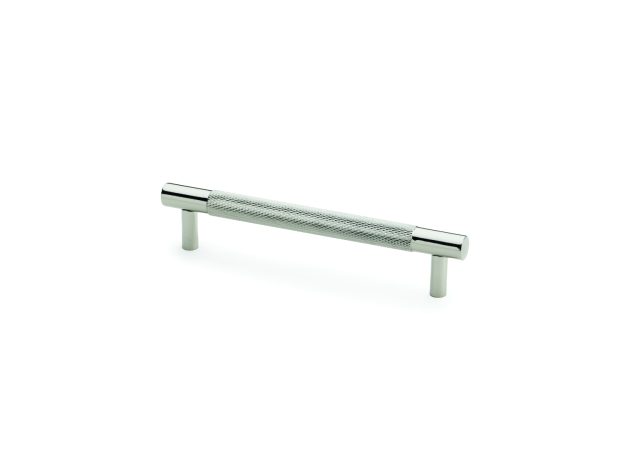 Meubelgreep Knurled 'Brunel' - Mat vernikkeld - 153x33x128mm - AW810-128-SN