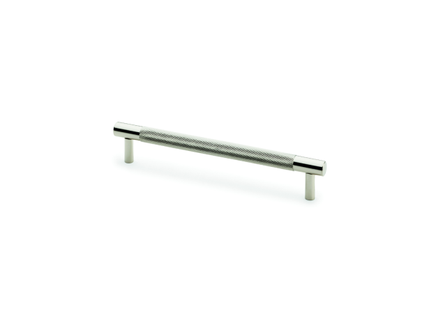 Meubelgreep Knurled 'Brunel' - Mat vernikkeld - 185x33x160mm - AW810-160-SN
