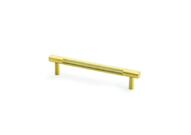 Meubelgreep Knurled 'Brunel' - PVD Mat messing - 153x33x128mm - AW810-128-SBPVD