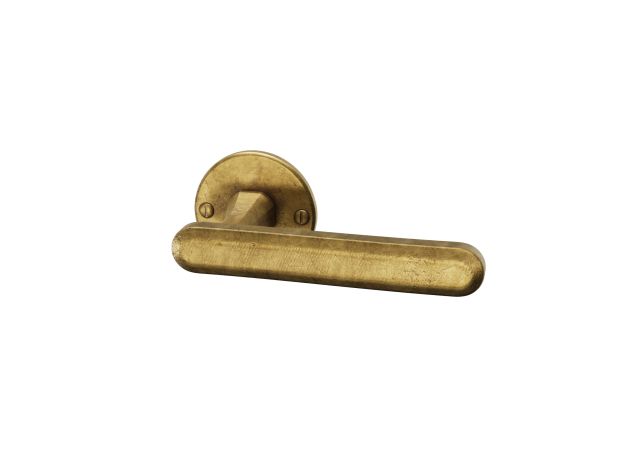HDD Deurkruk Crafino Terra L-vorm - Craft goud - Rond rozet Ø50mm