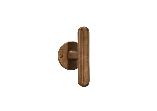 HDD Deurkruk Crafino Terra T-vorm - Craft cognac - Rond rozet Ø50mm