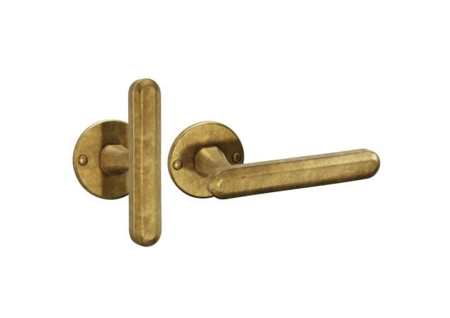 HDD Deurkruk Crafino Terra T-vorm + L-vorm - Craft goud - Rond rozet Ø50mm