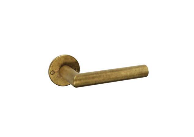 HDD Deurkruk Crafino Moon L-vorm - Craft goud - Rond rozet Ø50mm
