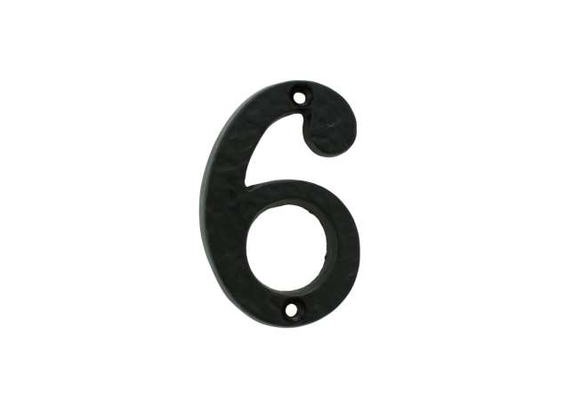 Huisnummer 6/9 - Gietijzer/Smeedijzer - Antiek zwart - 78mm