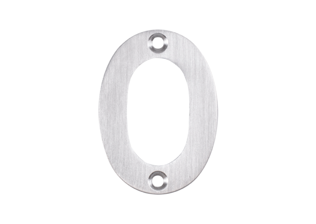 Huisnummer 0 - RVS 316 - RVS mat - 50mm