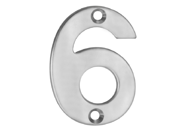 Huisnummer 6/9 - RVS 316 - RVS mat - 50mm