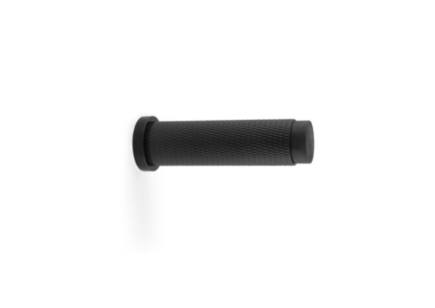 Deurstopper Brunel 'Knurled' - Mat zwart - Wandmontage - AW600-75-BL