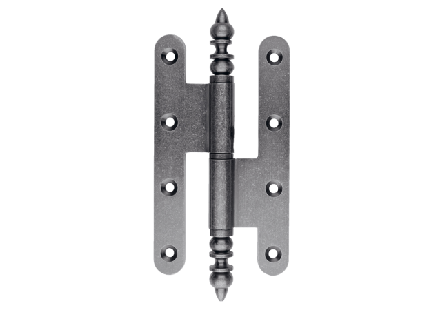 Paumelle BR 140x80x3.5 antiek zilver Links met vaasknop