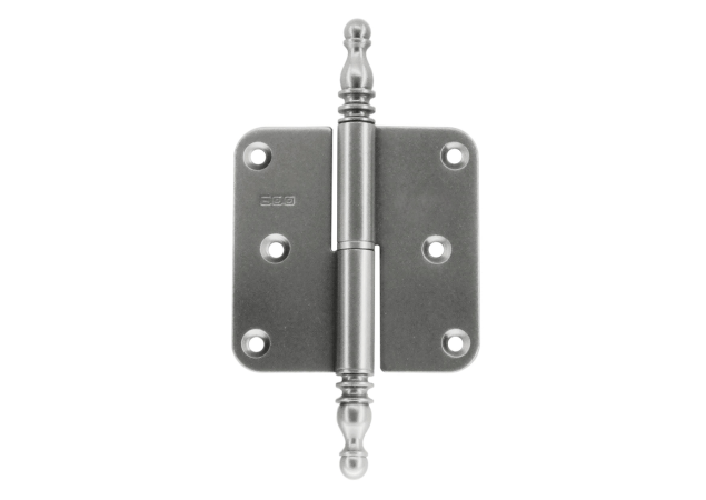 Paumelle HDD 80x80x2.5 ijzer Rechts met vaasknop