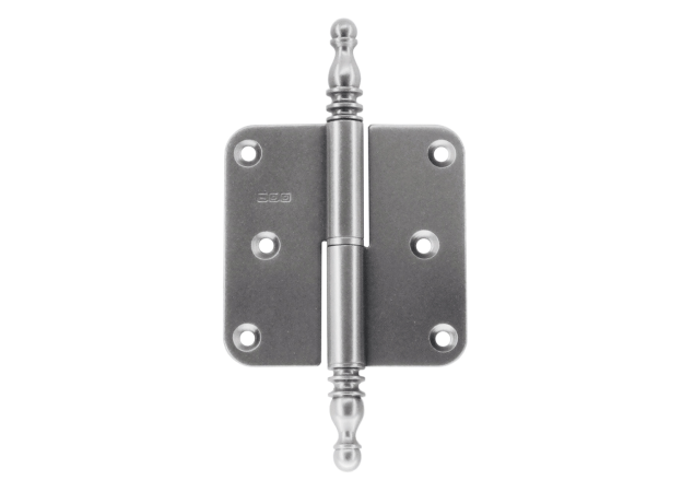 Paumelle HDD 80x80x2.5 ijzer Links met vaasknop