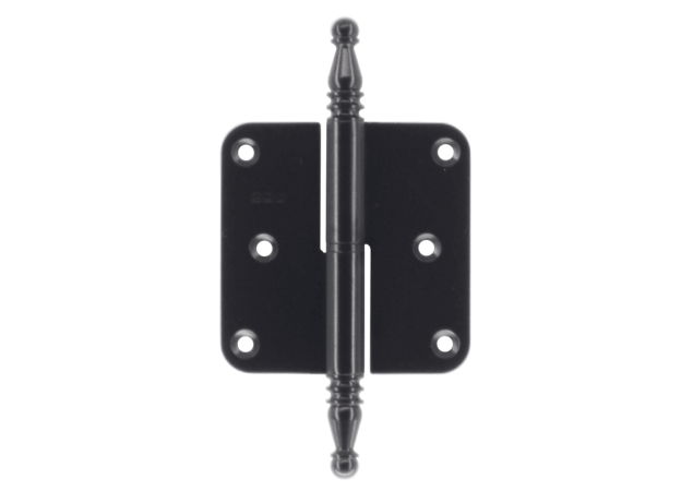 Paumelle HDD 80x80x2.5 mat zwart Rechts met vaasknop