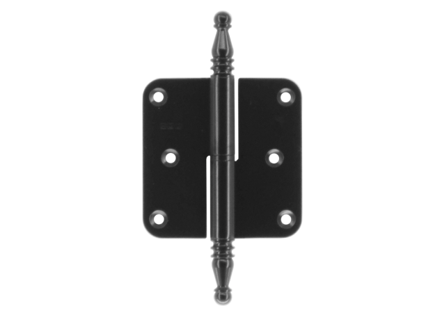 Paumelle HDD 80x80x2.5 mat zwart Links met vaasknop