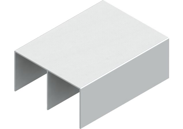 Schuifdeurrail - Bovenrail - Aluminium - 6000x75mm