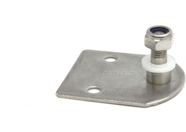 Zijplaatbevestiging Ø8 mm vlak RVS 316  60x50 mm