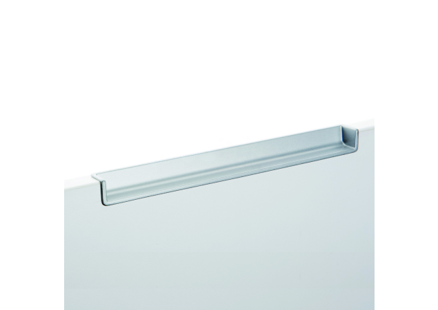 Infreeskomgreep voor achterkant front - 200x17,4x128mm - Aluminium look