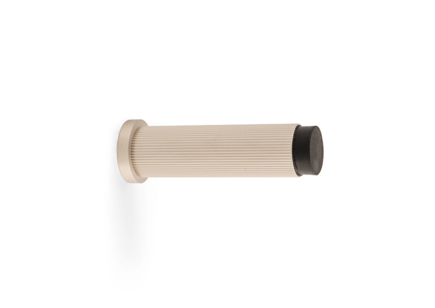 Deurstopper Reeded 'Projection' - Mat vernikkeld - Wandmontage