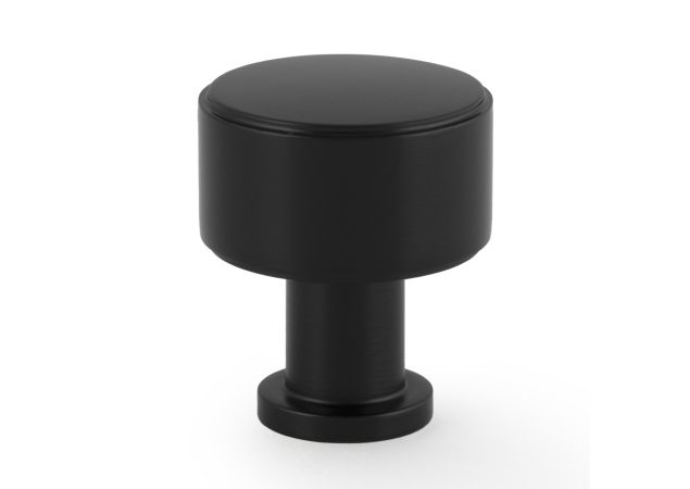 Meubelknop Plain 'Lucia'  - Zwart - Ø29mm - Hoogte 35mm 