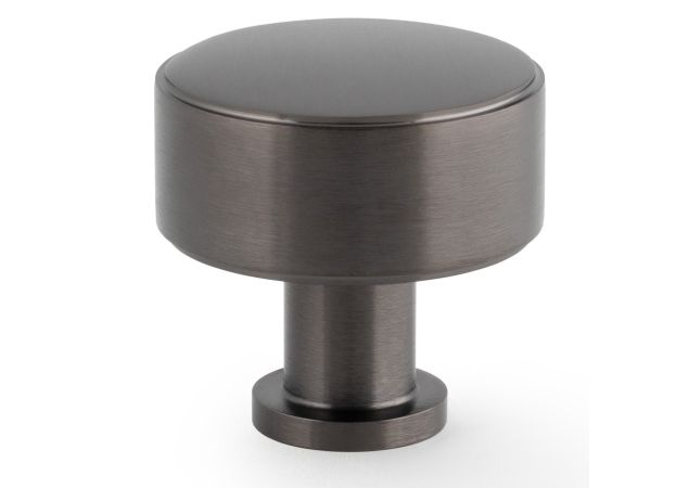 Meubelknop Plain 'Lucia'  - PVD Antraciet - Ø29mm - Hoogte 35mm  - Alexander & Wilks- AW807P-35-DBZPVD