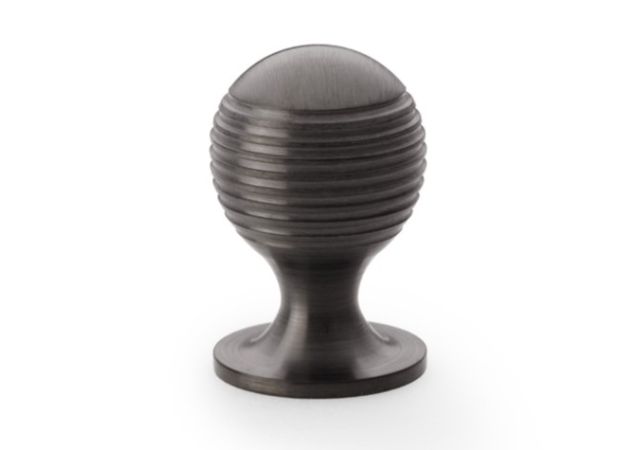 Meubelknop Caesar - PVD Antraciet - Ø25mm - Hoogte 38mm - AW832-25-DBZPVD