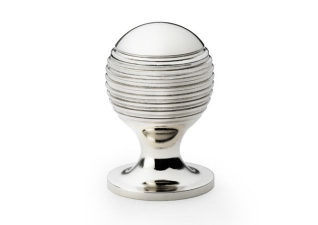 Meubelknop Caesar - Nikkel gepolijst - Ø25mm - Hoogte 38mm - AW832-25-PN