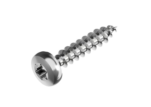 Spaanplaatschroef Bolkop - RVS 304 (A2) 4,0x40mm - Torx 20 (100 stuks)