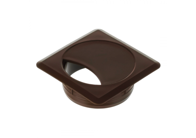 Kabeldoorvoer - Bruin - Boordiameter: ø60mm - Diepte: 20mm - 73x73mm - Vierkant