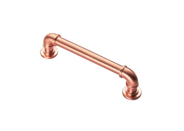 Meubelgreep rond 'Pipe' - 152x38x128mm - Mat koper - FTD402BSCO