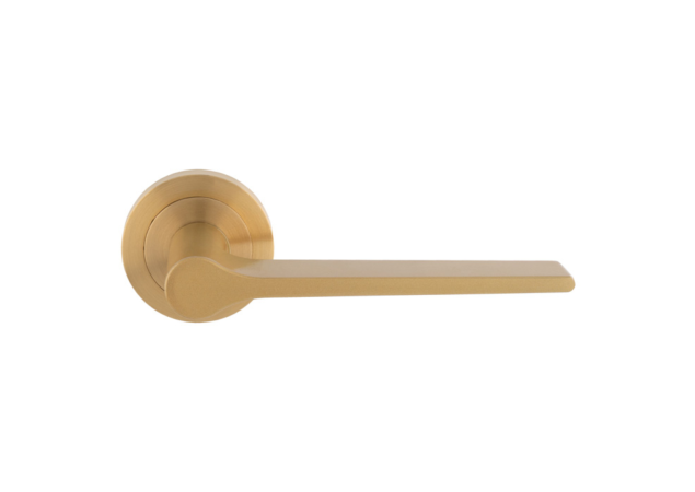 Deurkruk 'Velino' - Mat messing - Rond rozet Ø50mm - EUL020SB
