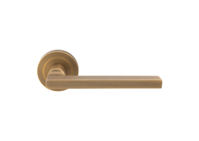 Deurkruk 'Trentino' - Antiek messing - Rond rozet Ø50mm - EUL030AB