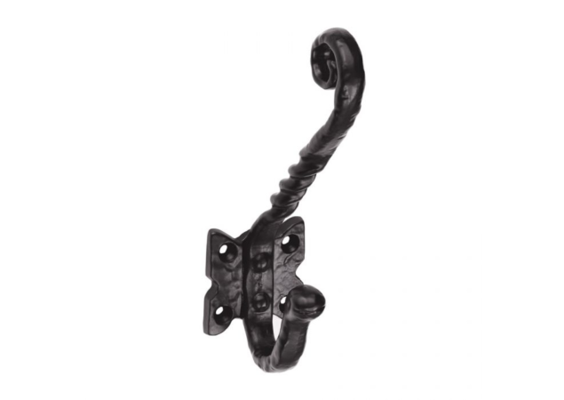 Hoed- & jashaak smeedijzer - Antiek zwart - LF5526