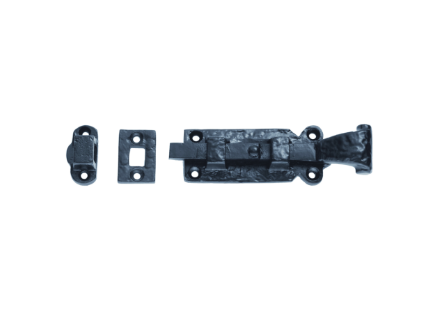 Profielschuif smeedijzer - Antiek zwart - 108x35mm - inclusief sluitplaat - LF5530A