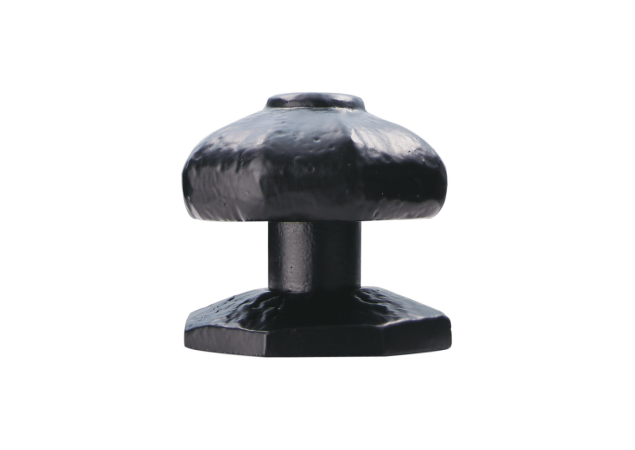 Deurknop smeedijzer - Achthoekig - Antiek zwart - 62x57mm - LF5550