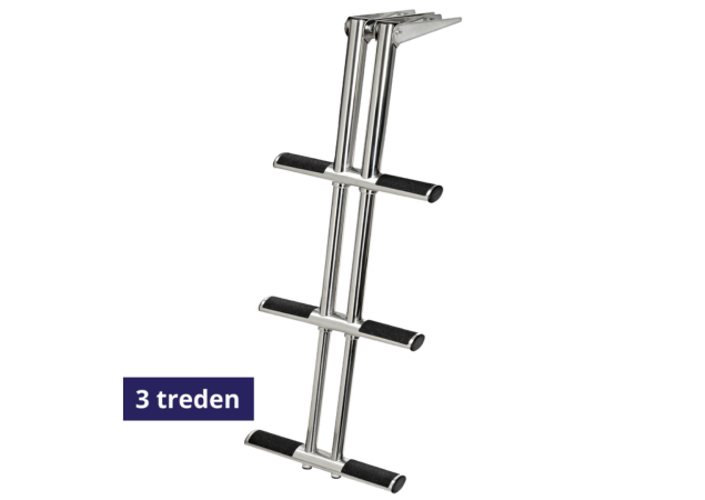 Telescopische zwemtrap 3 treden - 350x390mm - open lengte 870mm