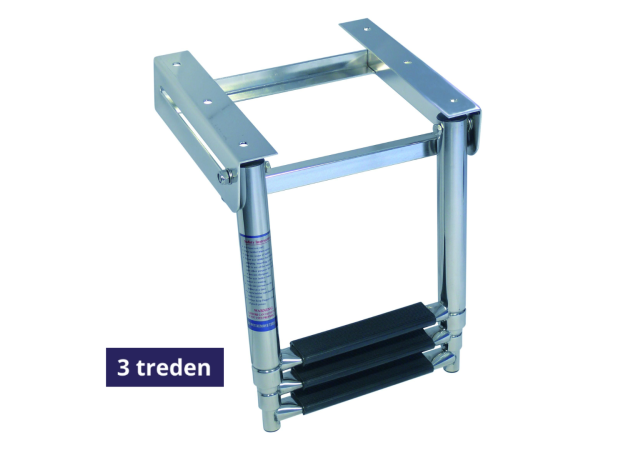 Zwemtrap Telescopisch inklapbaar L1 310mm L2 700mm B 250mm Rvs 316