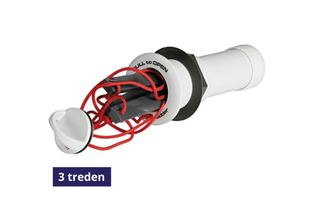 Nood zwemtrap 3 treden - draai systeem - 110cm lang - breed 135mm