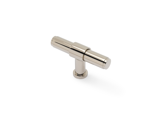 Meubelknop Plain 'Kingston' - PVD Nikkel gepolijst - 80mm - AW838P-80-PNPVD