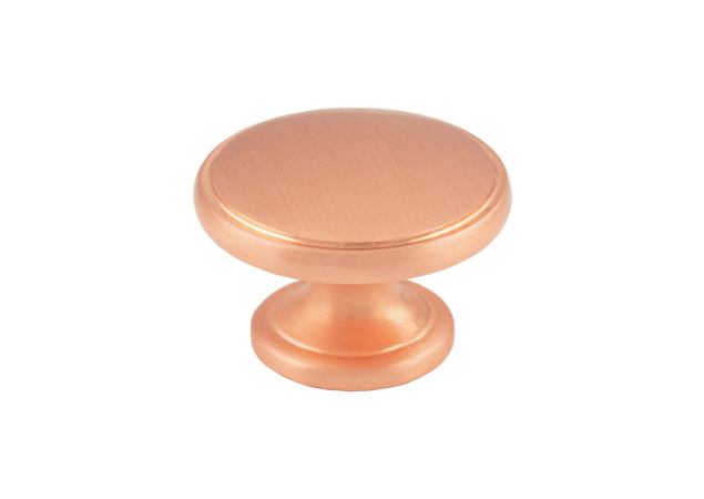 Meubelknop 'Oxford' - Mat koper - Ø32mm - Hoogte 21mm - FTD524SSCO
