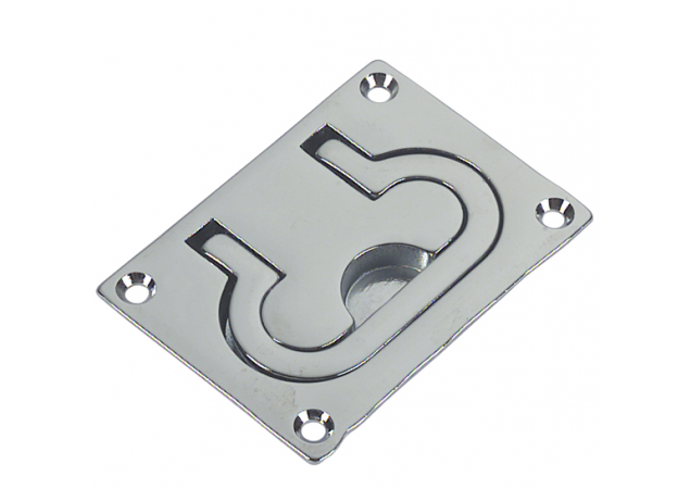 Luikring rechthoek - 75x54mm - Chroom gepolijst