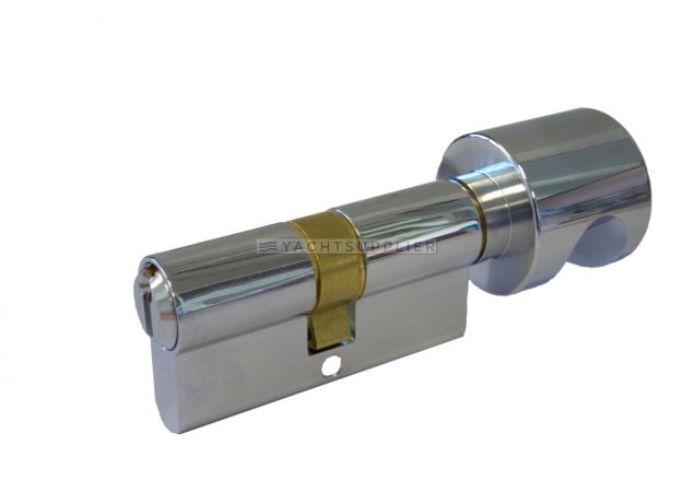 Knopcilinder K26,5/26,5mm Messing Verchroomd Zeewaterbestendig met versmalde meenemer