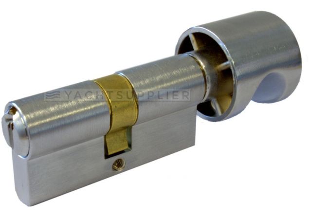 Knopcilinder K26,5/35mm Messing Matchroom Zeewaterbestendig met versmalde meenemer